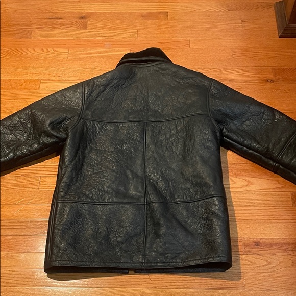 Men’s Calafate 100% Shearling Black Leather Field Jacket - Picture 6 of 8